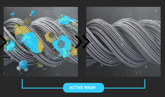 active detergent breaks down sweat