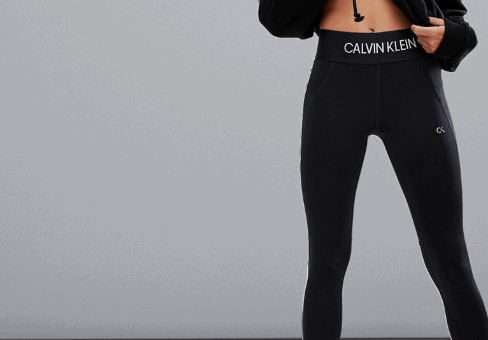 Calvin Klein Logo Gym Leggings in Red | Lyst UK