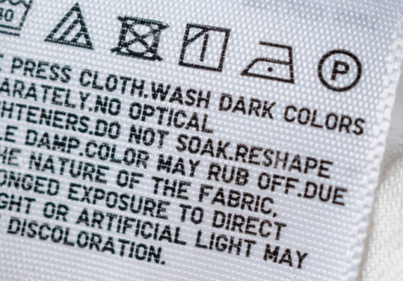 care tag label