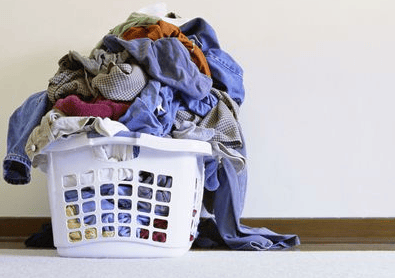 sorting the laundry