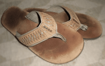 Smelly discount leather sandals