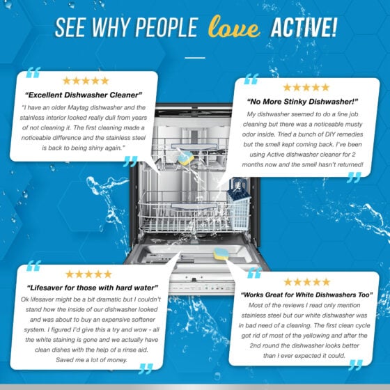 ACTIVE Dishwasher Cleaner & Deodorizer Tablets 24 Pack