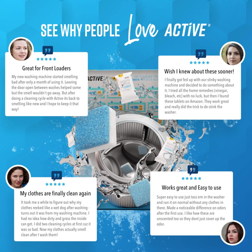 Active Washing Machine Cleaner & Descaler 24 Pack Tablets