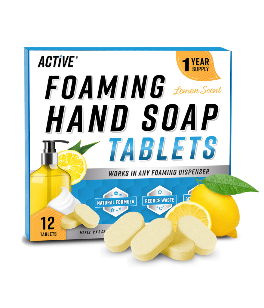 ACTIVE Foaming Hand Soap Tablets Foam Soap Refills 12 Tablets