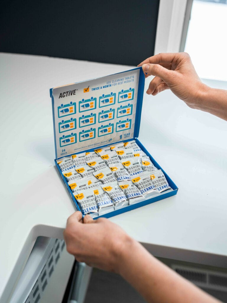 active washing machine cleaner tablets schedule