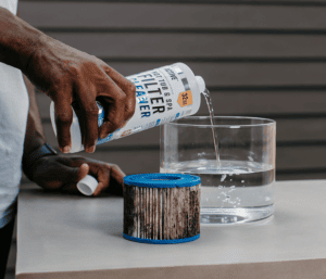 active hot tub spa filter cleaner how to mix solution