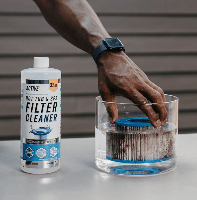 ACTIVE Hot Tub Filter Cleaner Best Spa Cleaning Solution