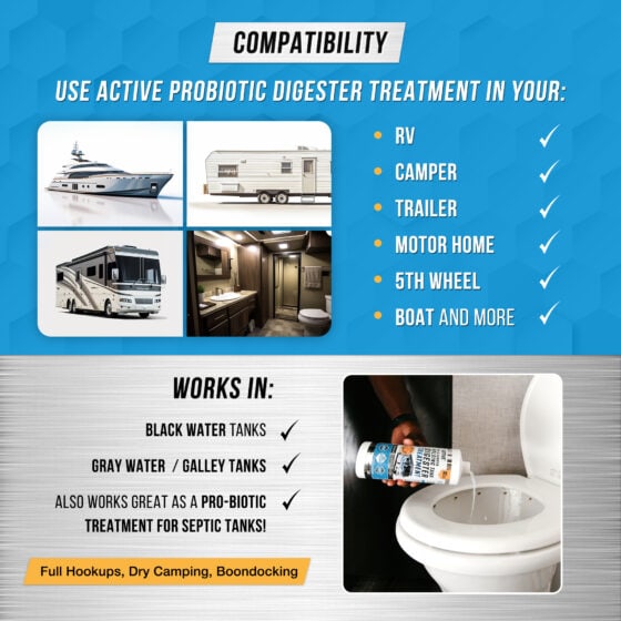 ACTIVE RV Holding Tank Digester Treatment Black Water Tank