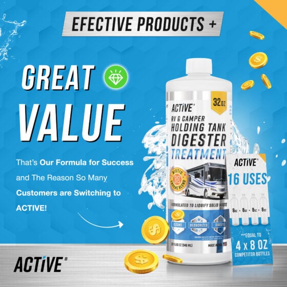 ACTIVE RV Holding Tank Digester Treatment Black Water Tank