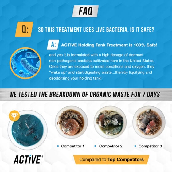 ACTIVE RV Holding Tank Digester Treatment Black Water Tank