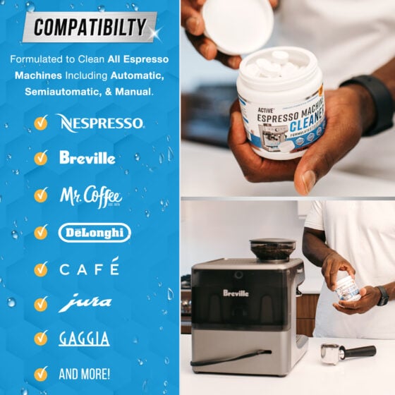 ACTIVE Espresso Machine Cleaner Tablets Descale & Clean