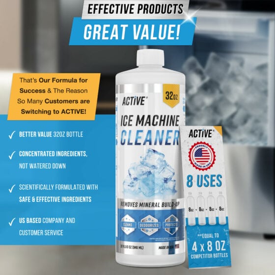 ACTIVE Ice Machine Cleaner Ice Maker Descaler Solution