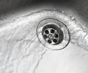 rinse with water