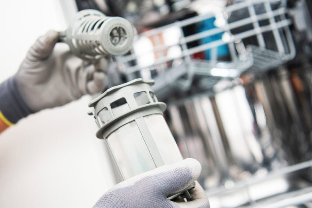 maintaining dishwasher filter