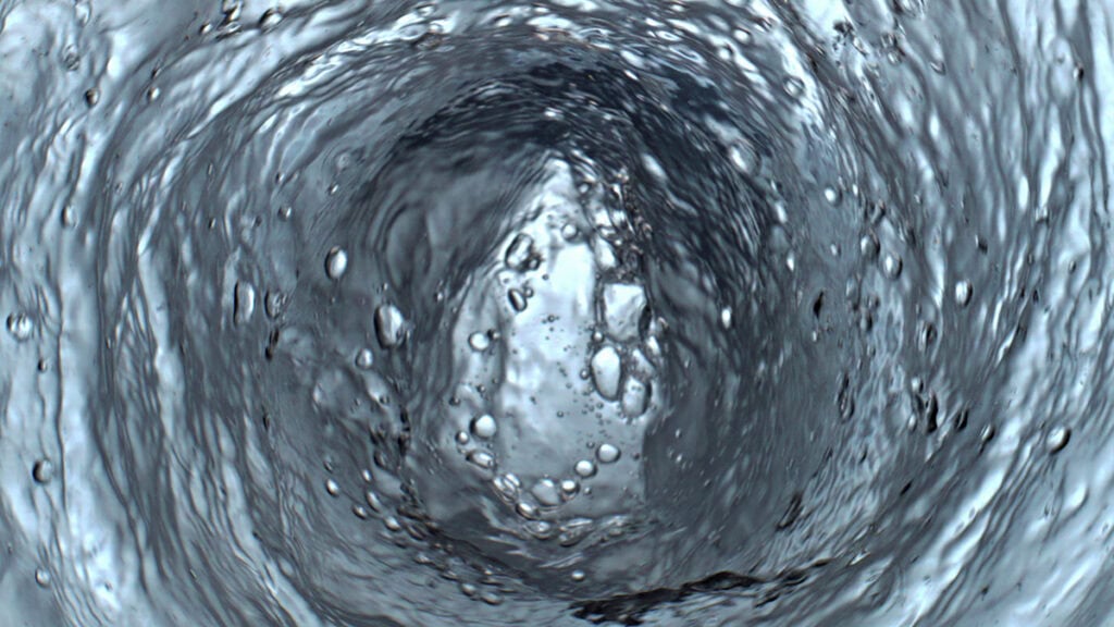 washer filled with water