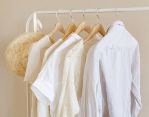 clothes on hanger