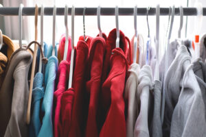 hanging up clothes