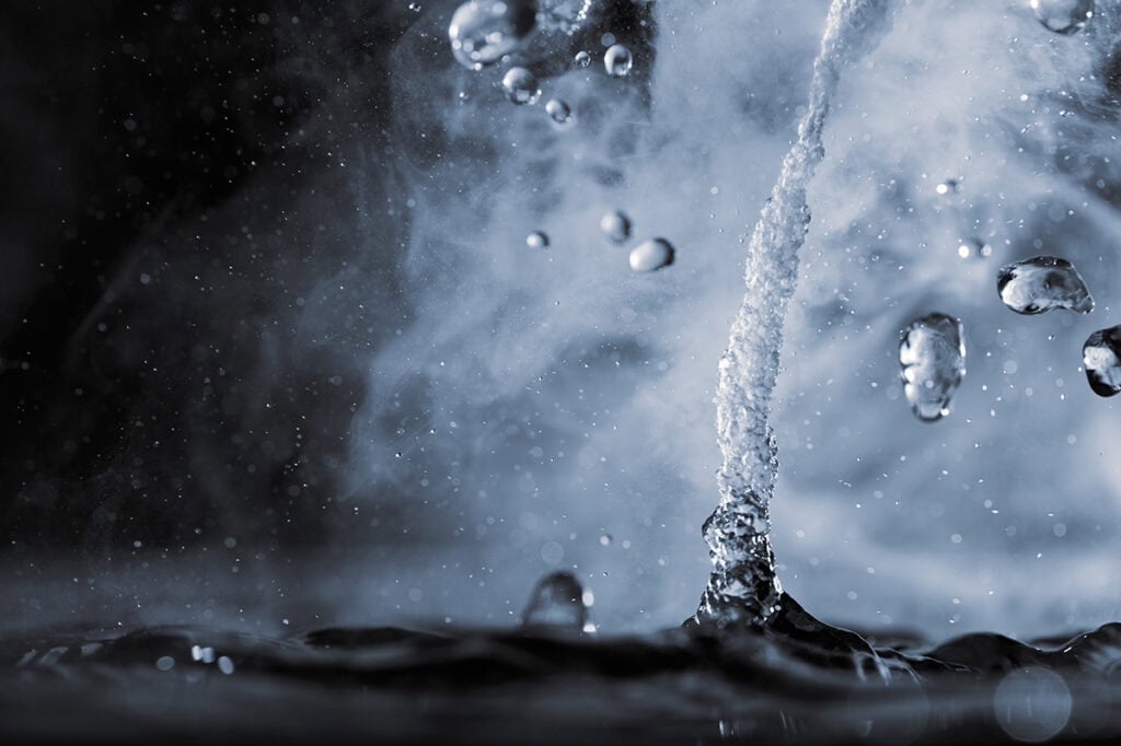 pour hot water