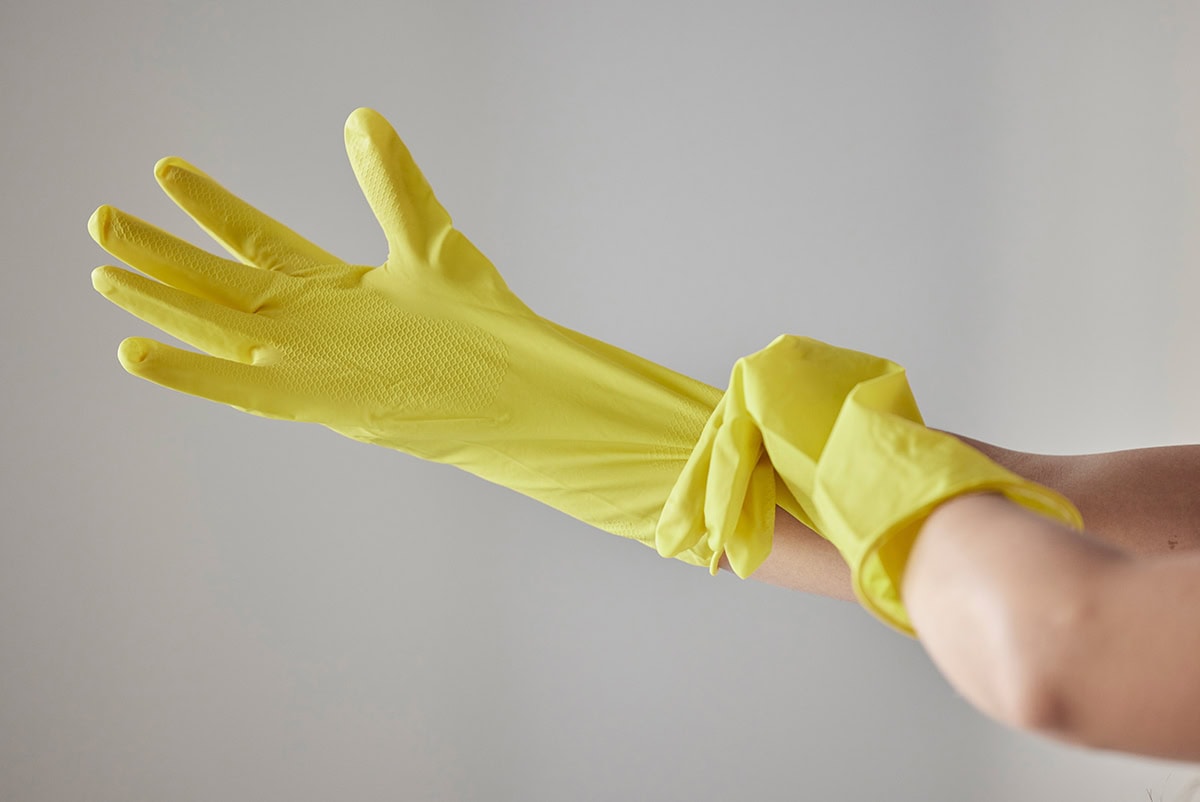 rubber gloves