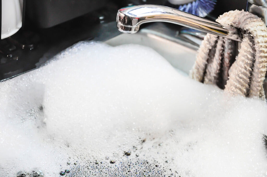 soapy water