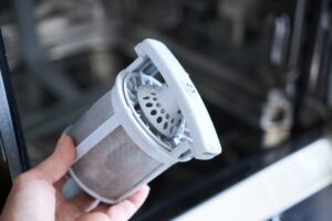 wash dishwasher filter