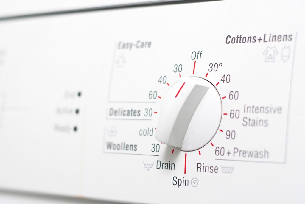 washing machine setting