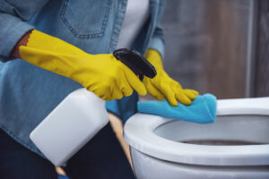 wipe toilet