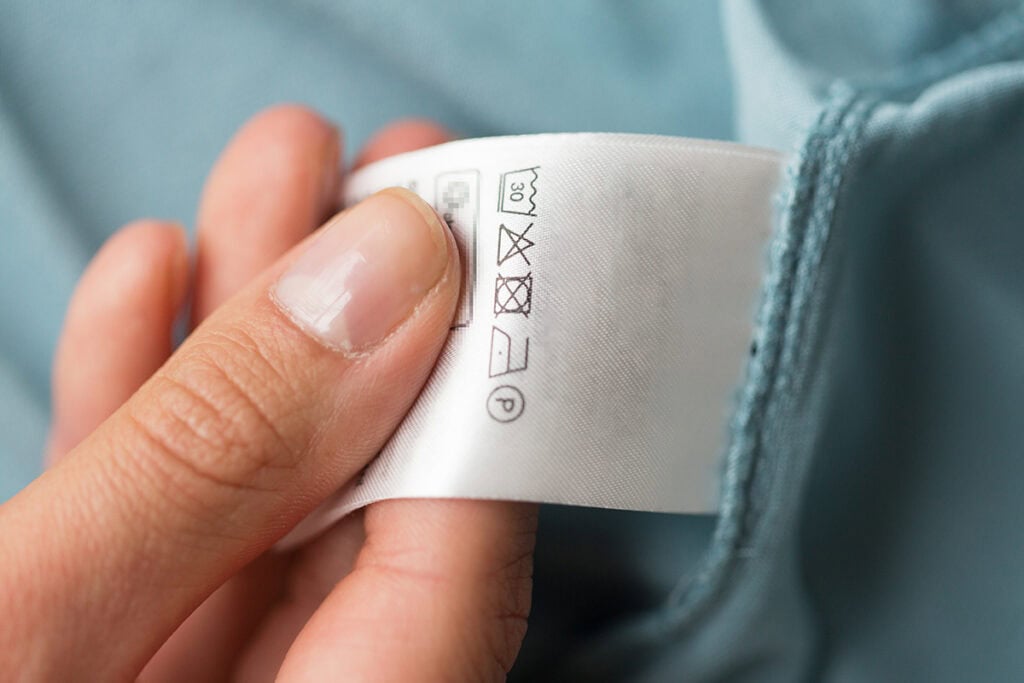 care tag label