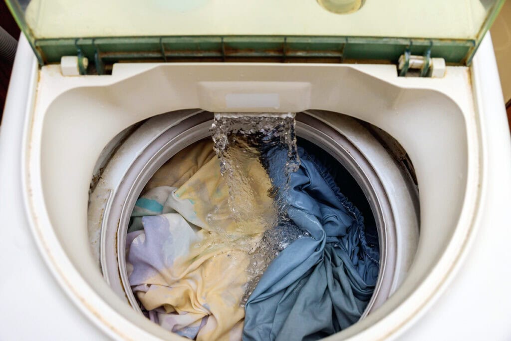 clothes in washer