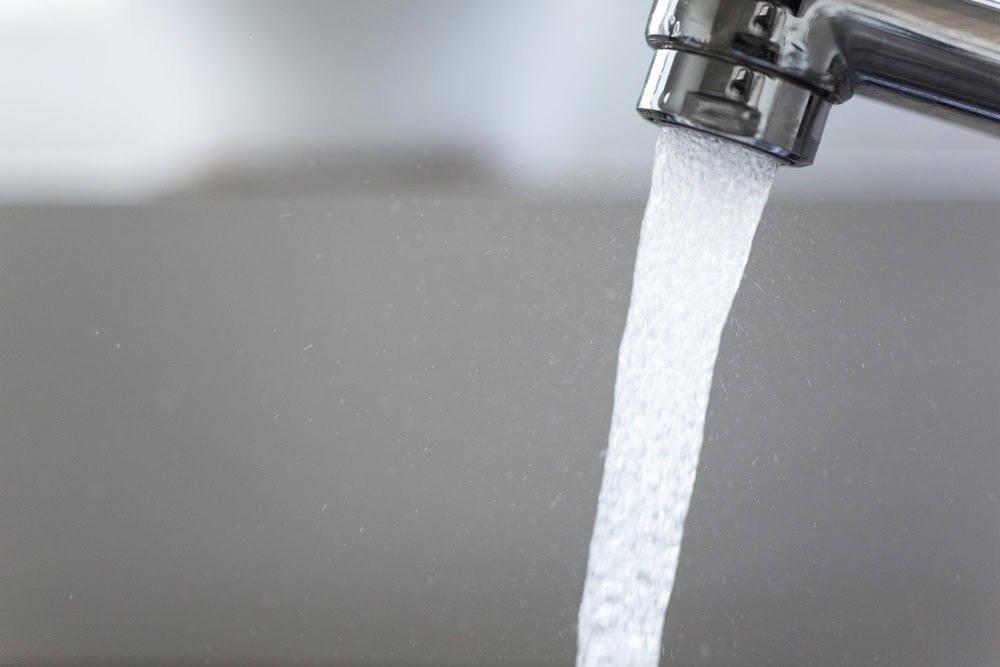 rinse with water