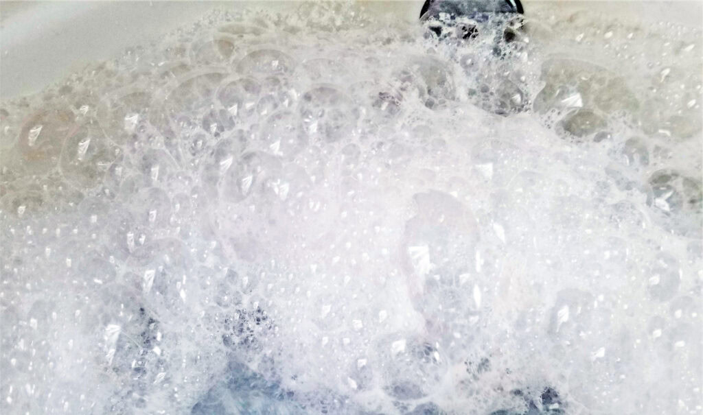 soak in soapy solution