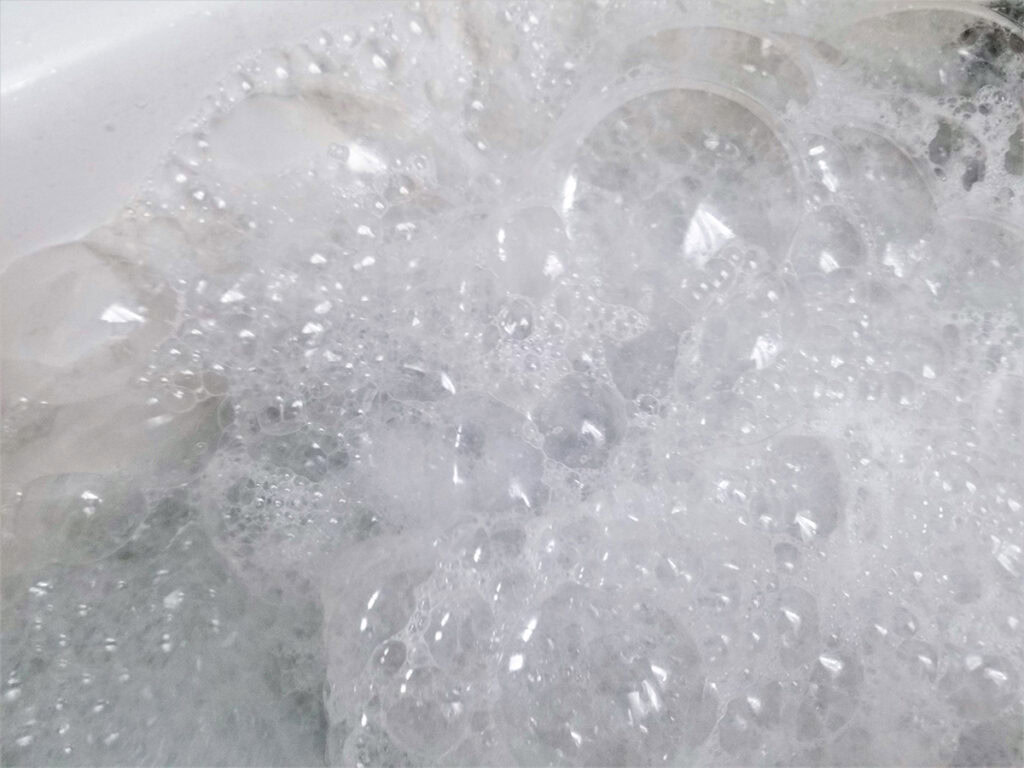 soapy mixture