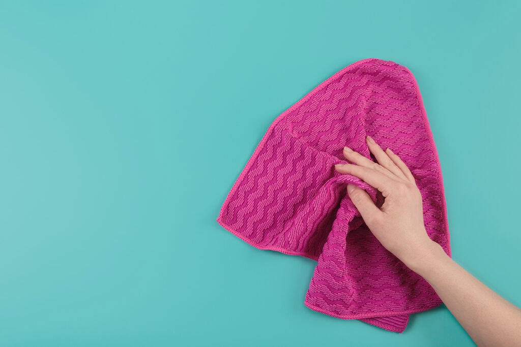 wipe with cloth