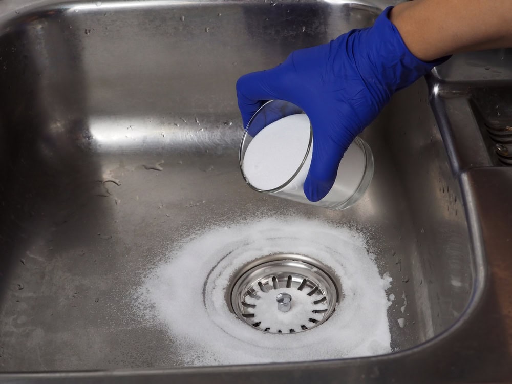 baking soda in sink