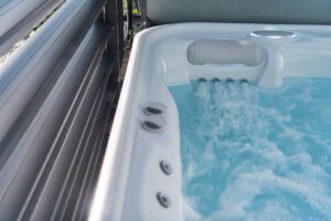 enjoying jacuzzi tub