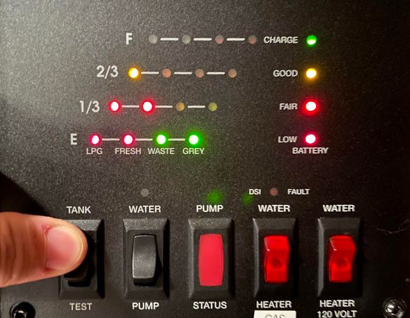 rv holding tank levels
