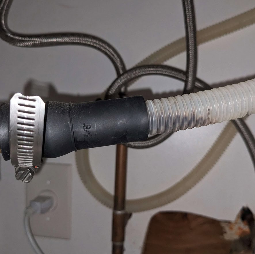 dishwasher hose clog