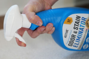 apply active pet odor and stain spray 2 1