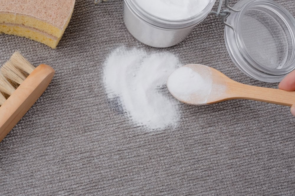 apply baking soda to stain