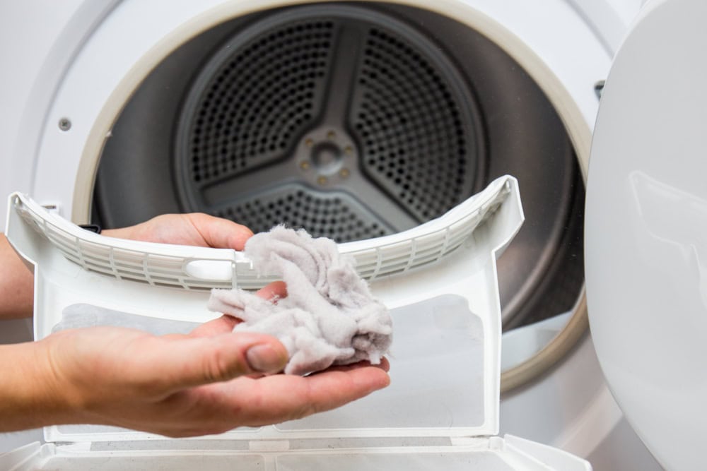 cleaning lint dryer filter