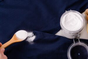sprinkle baking soda on shirt