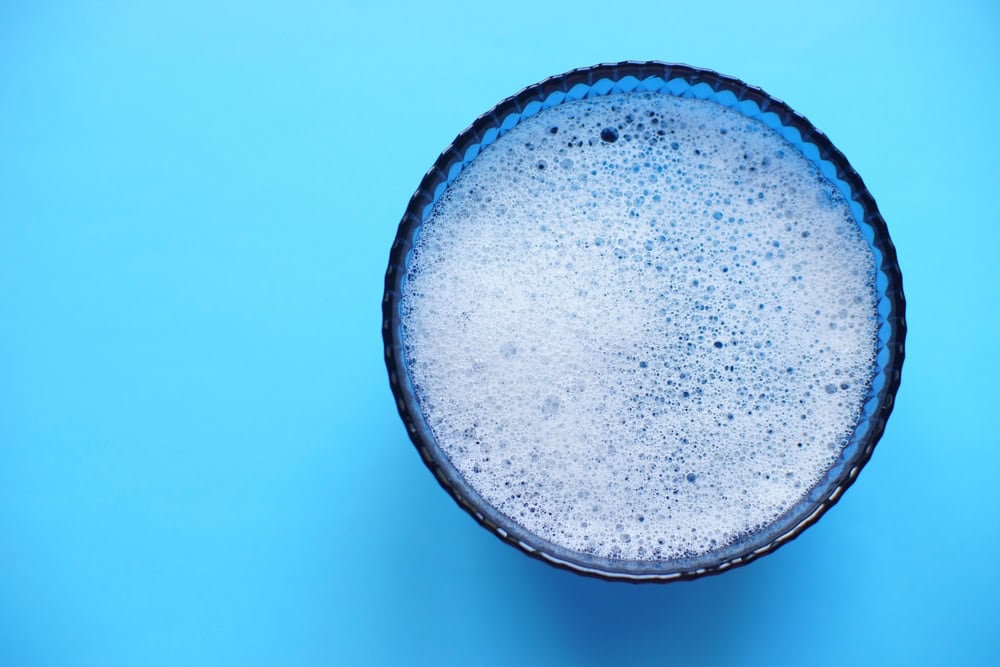 bowl of soapy water