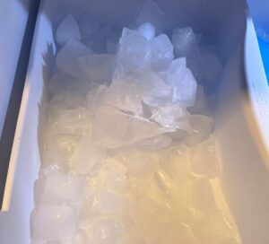 ice in ice tray