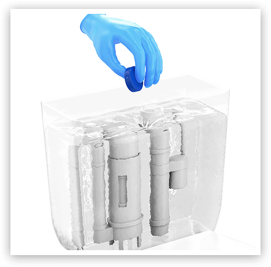 active toilet bowl cleaner blue step 3