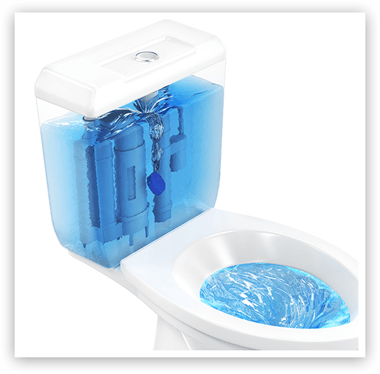 active toilet bowl cleaner blue step 4