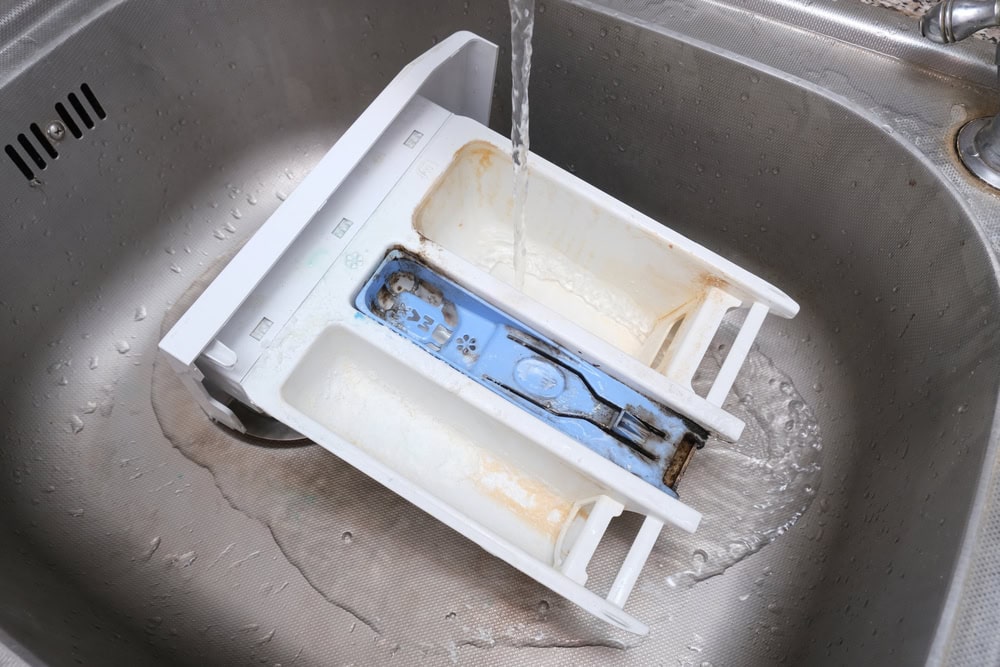 rinse detergent drawer