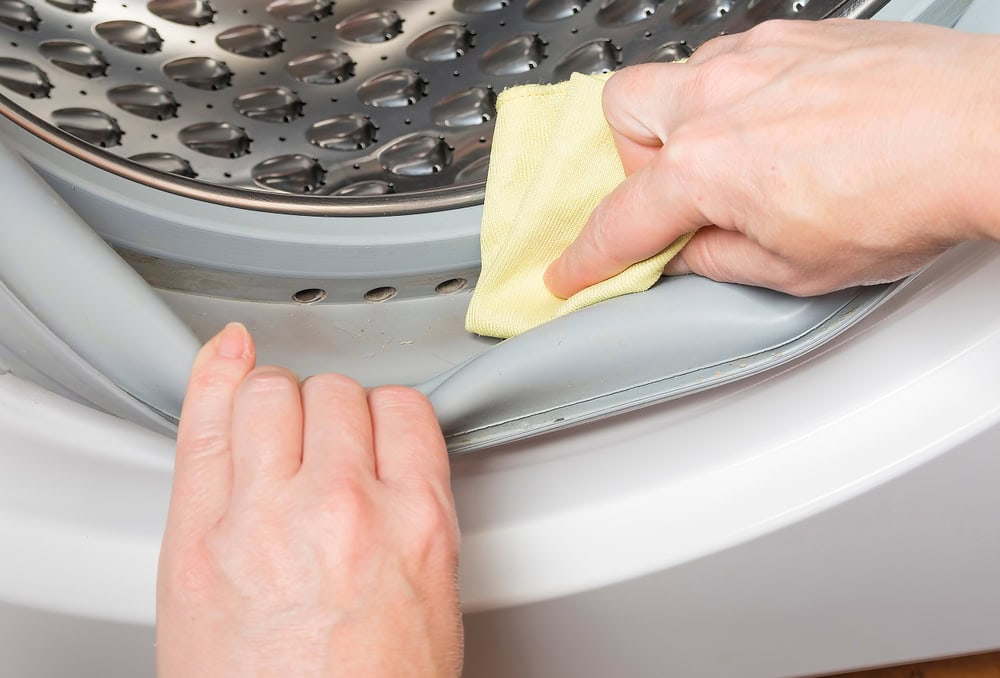 wipe rubber door seal area