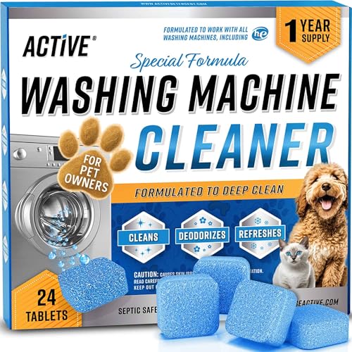 Washing machine cleaner for pet owners